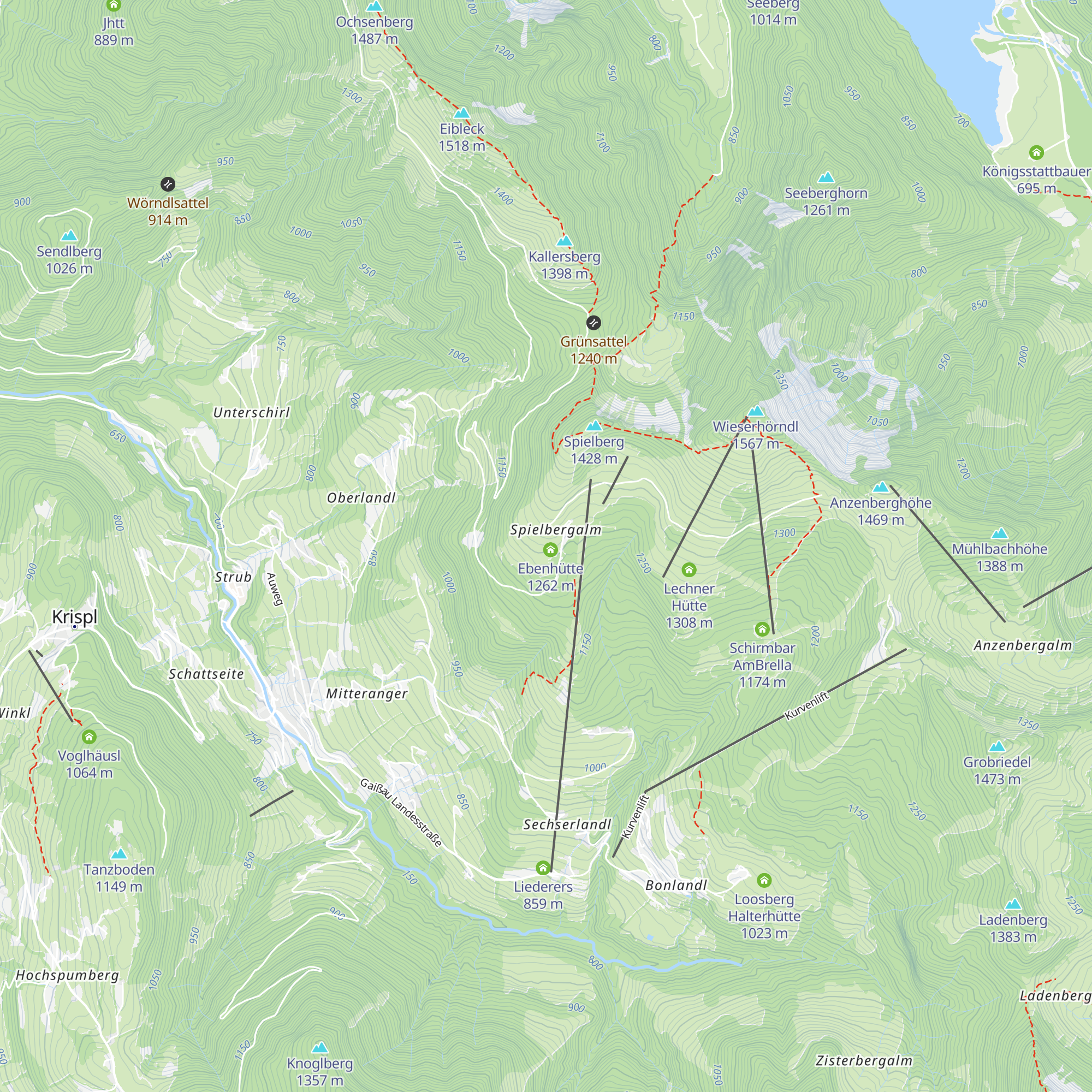 Demelhütte map