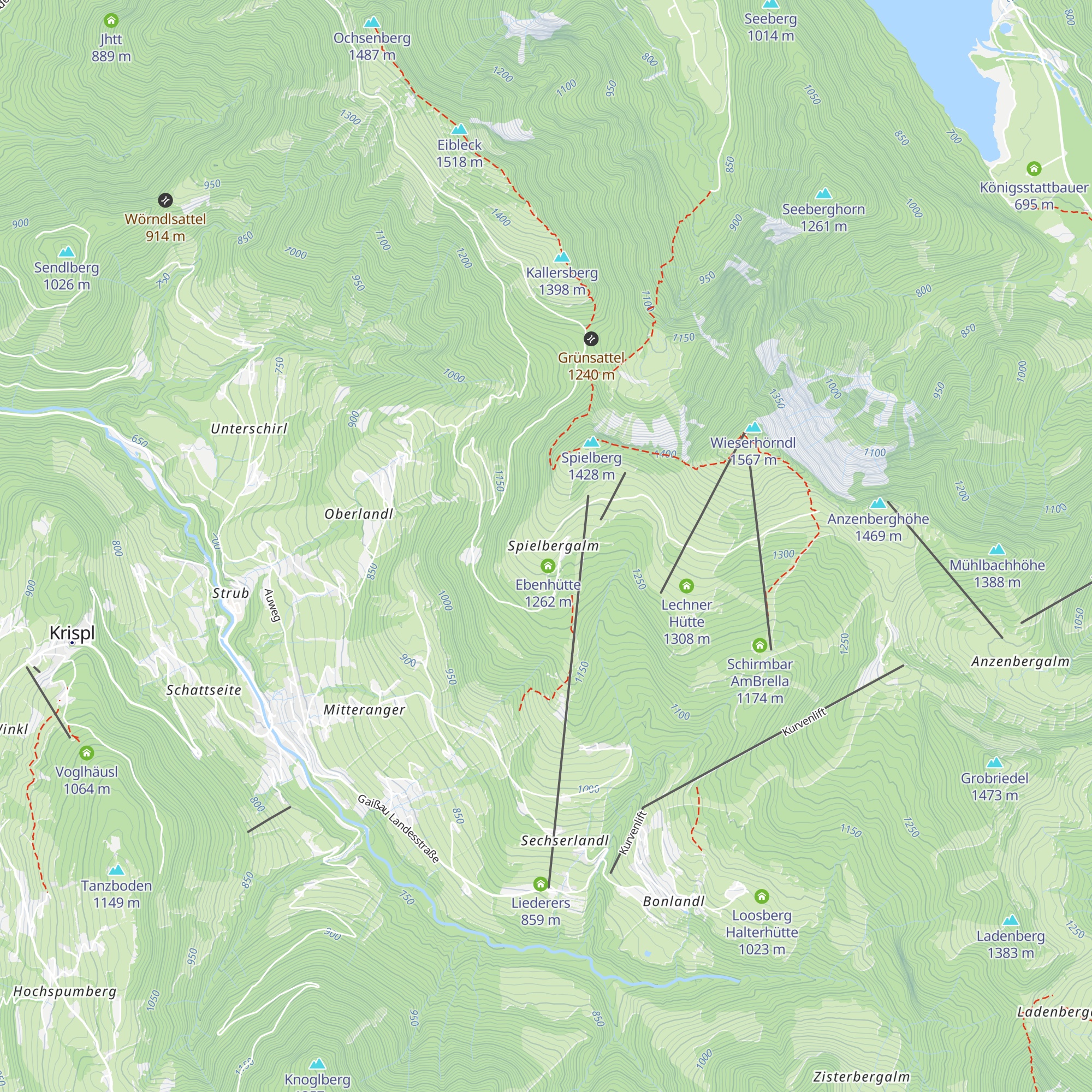 Obergrünweghütte map