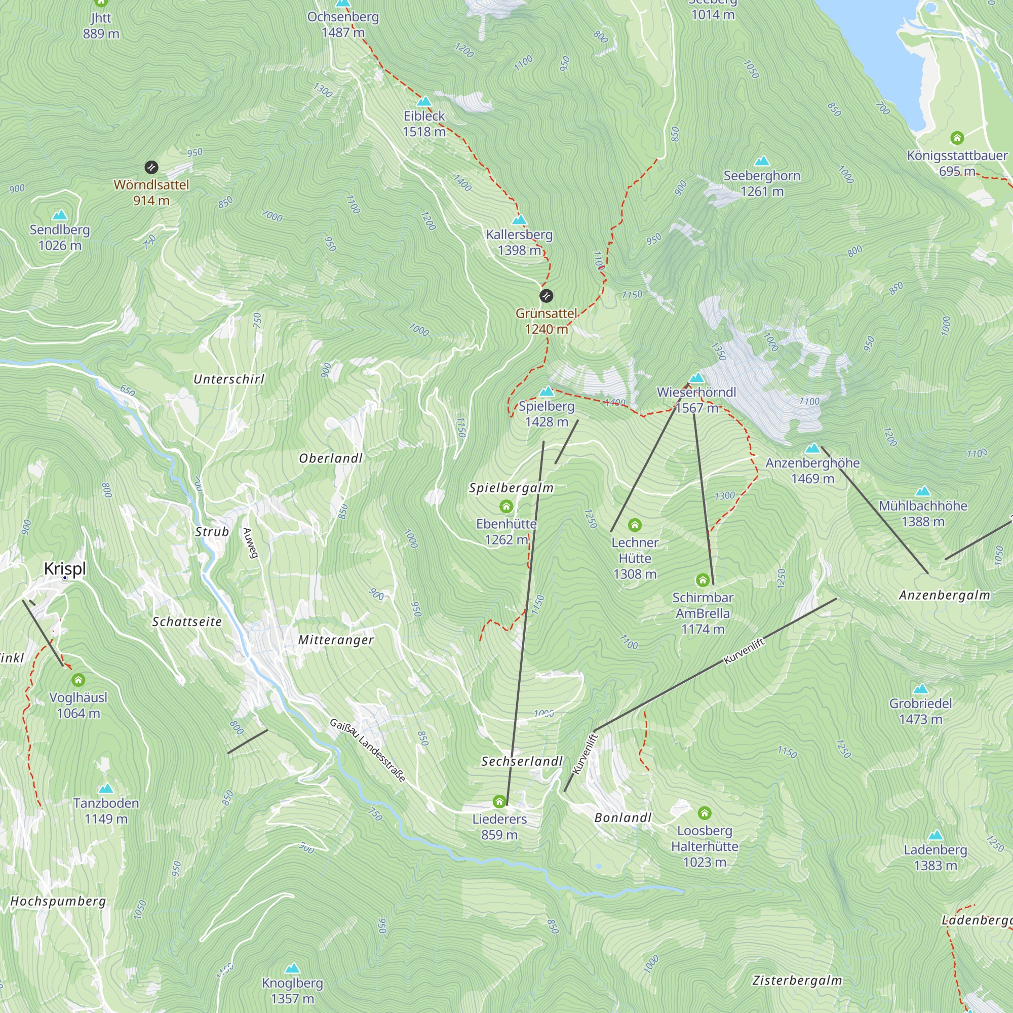 Ebenhütte map