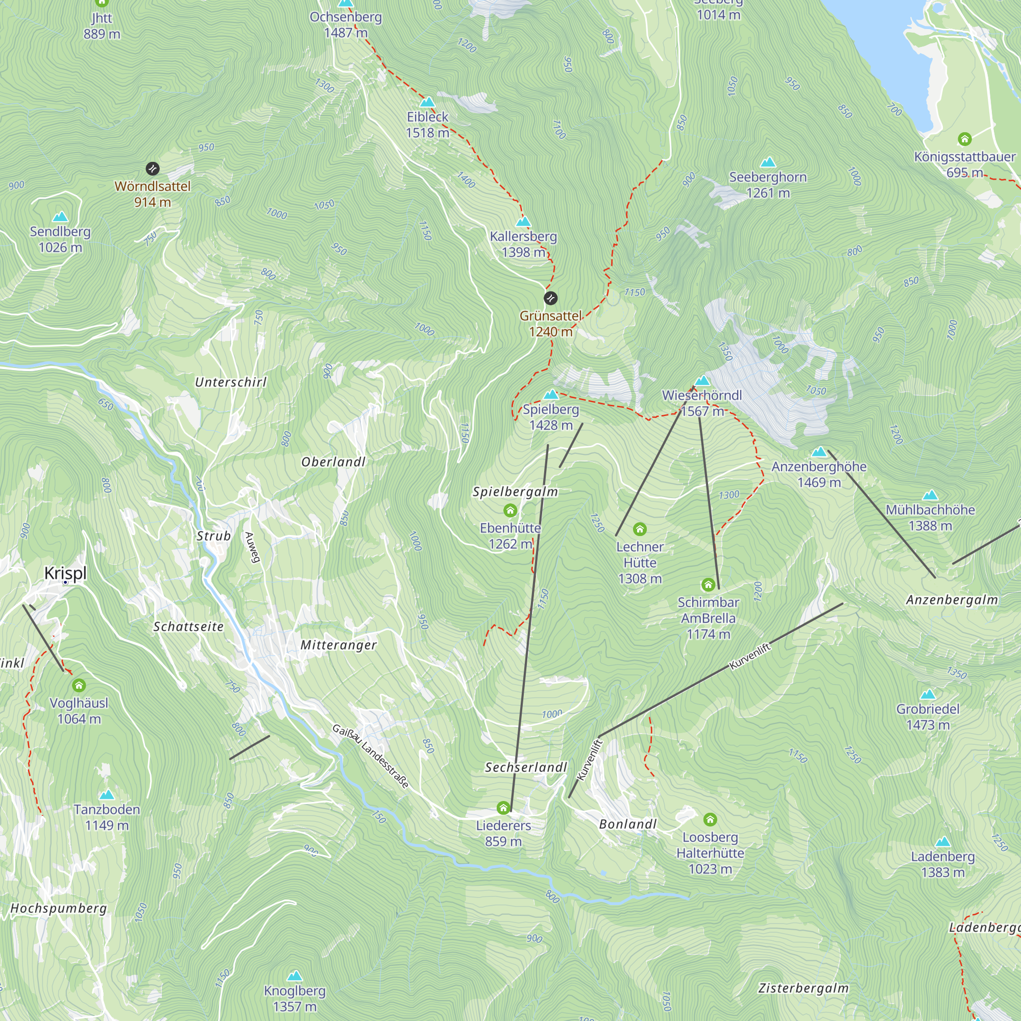 Ebenhütte map