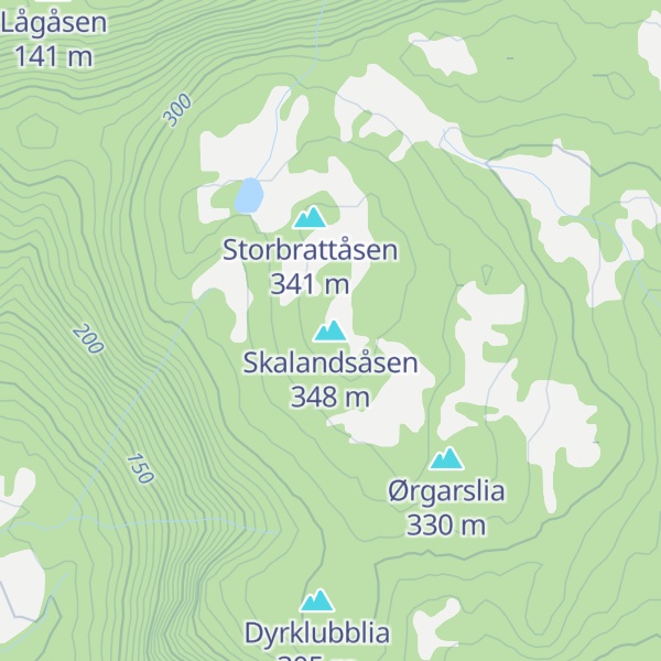 Map of Skalandsåsen