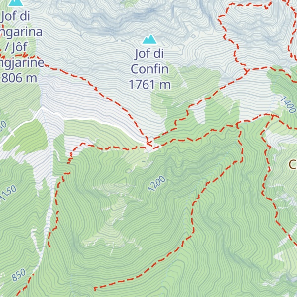 Map of Malga Confin / Malghe Cunfin
