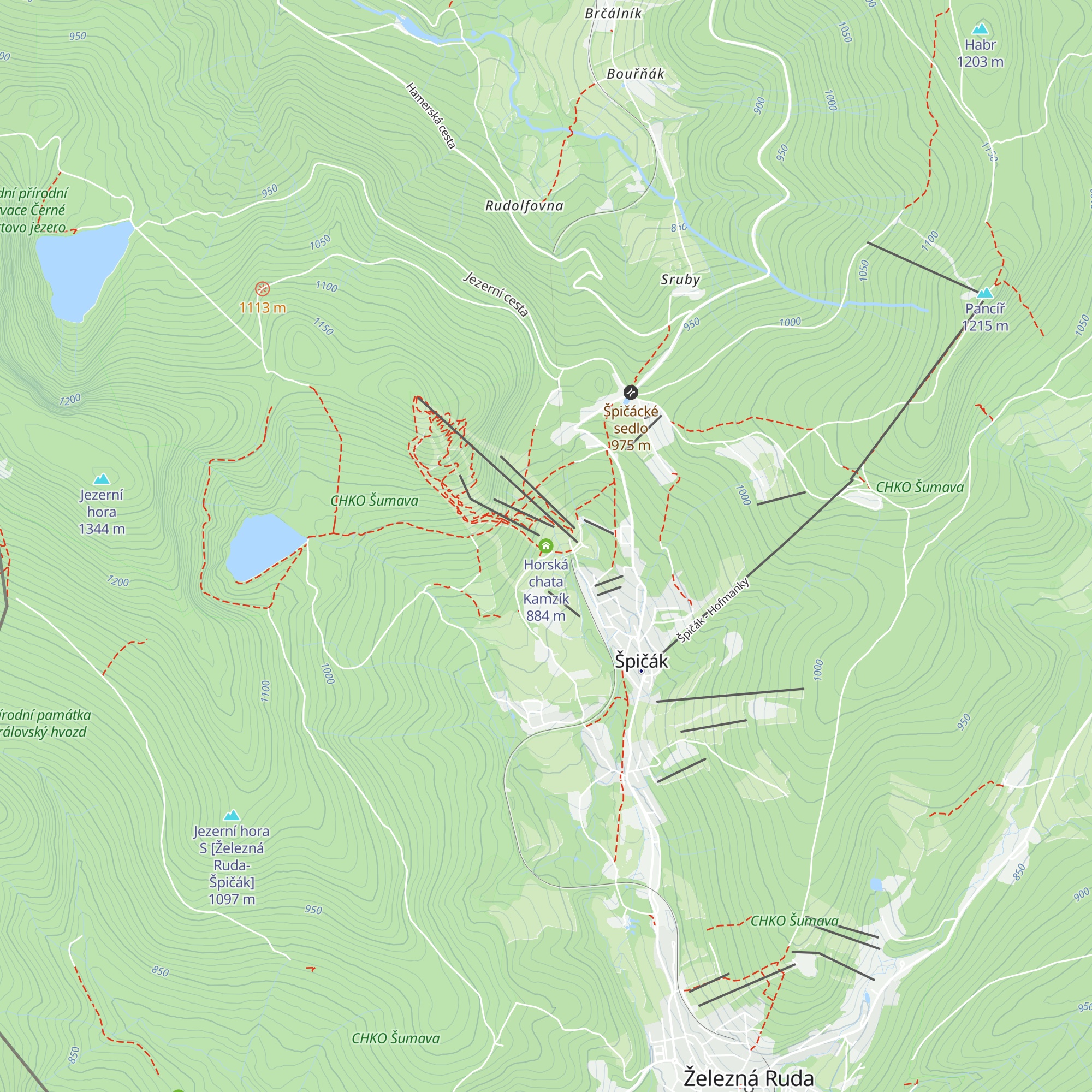 Horská chata Kamzík map
