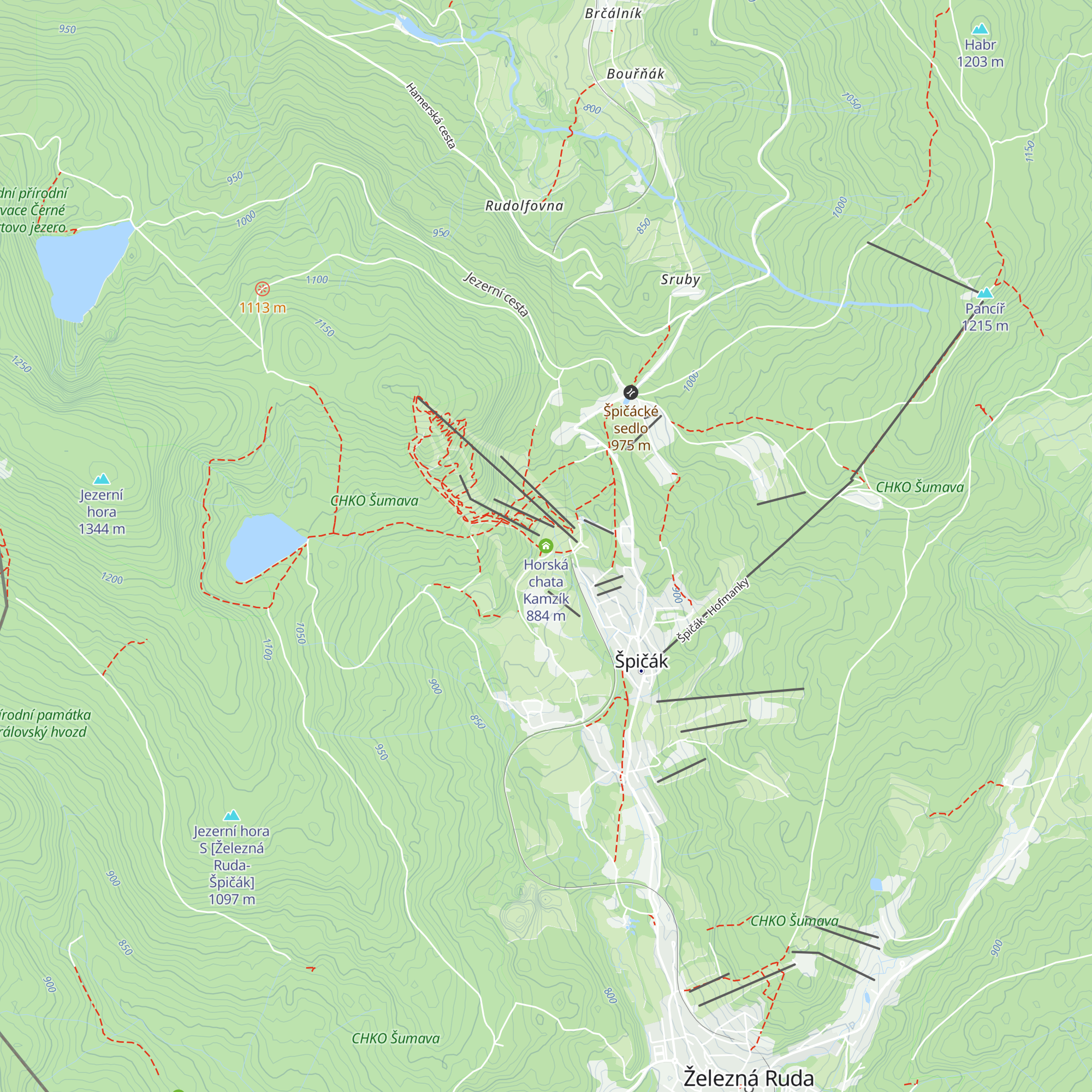 Horská chata Kamzík map