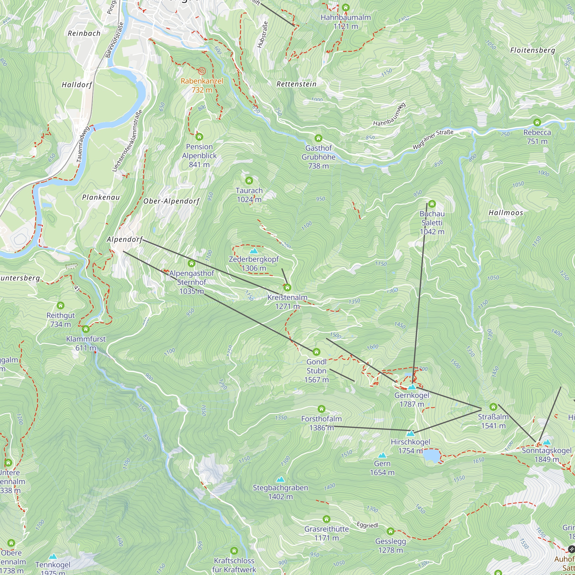 Kreistenalm map