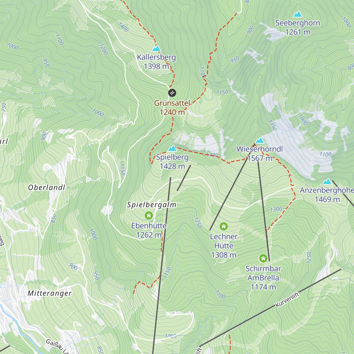 Spielbergalm (Gollegg) map