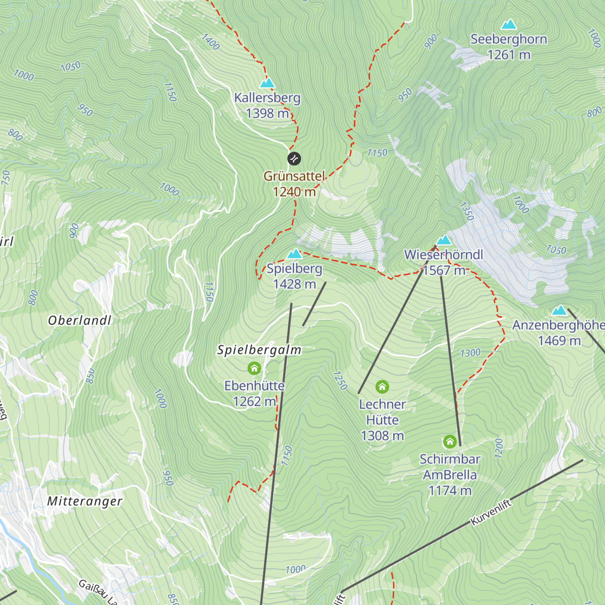 Spielbergalm (Gollegg) map