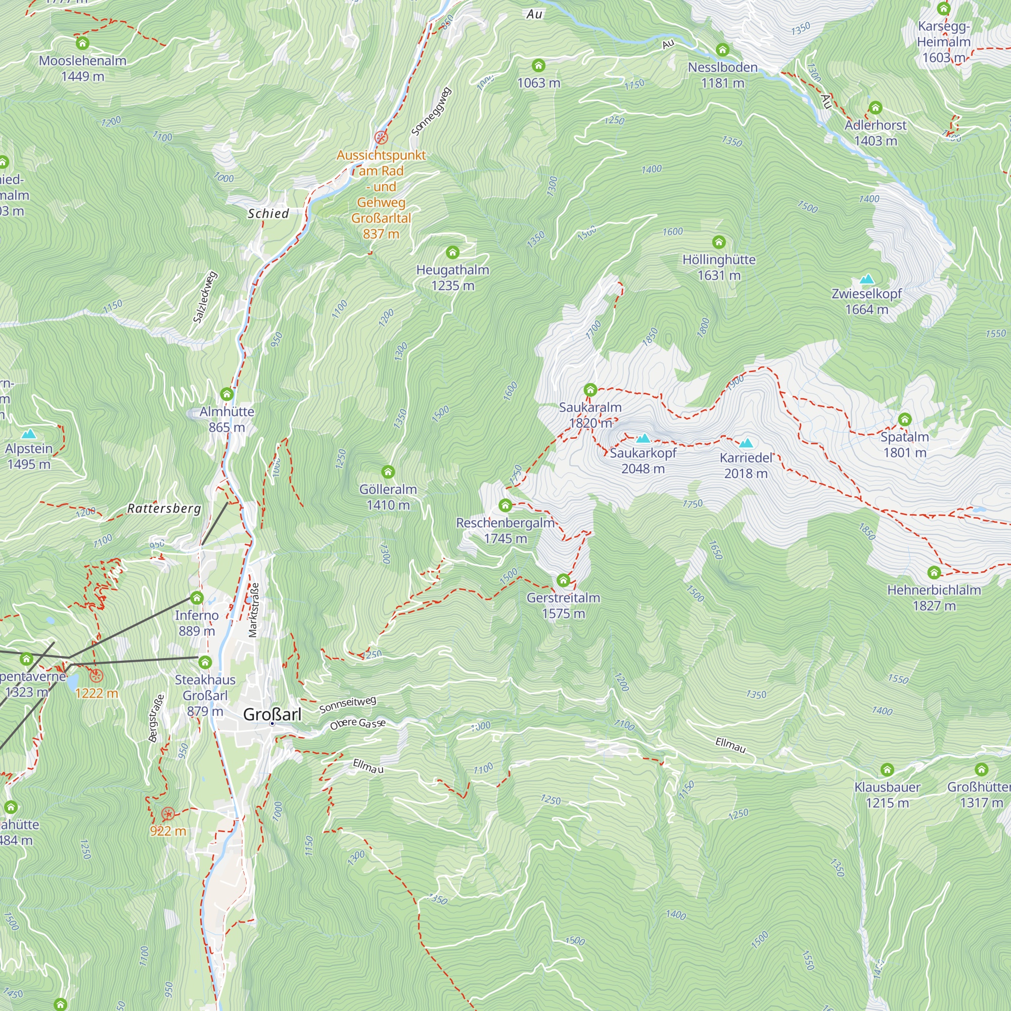 Reschenbergalm map