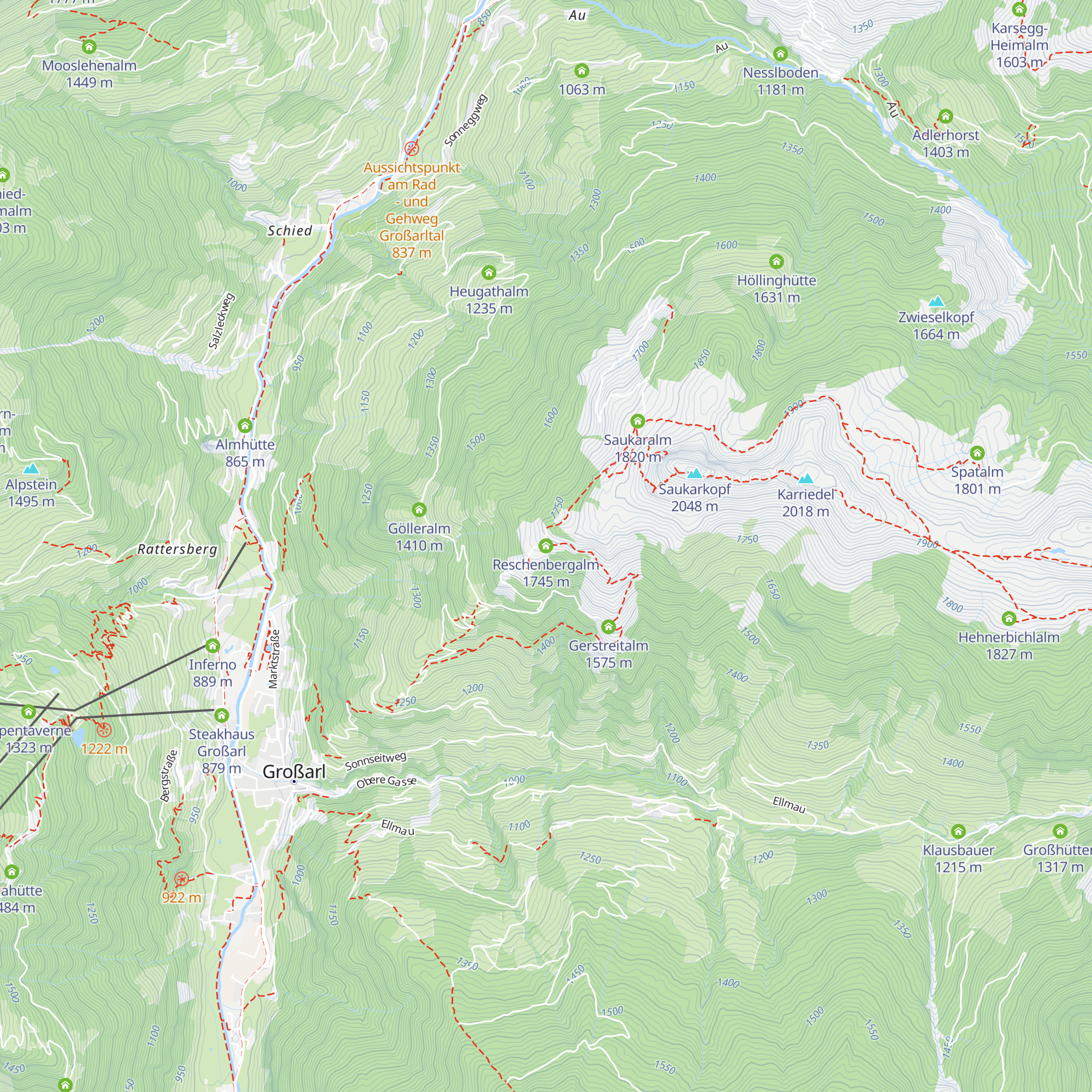 Reschenbergalm map