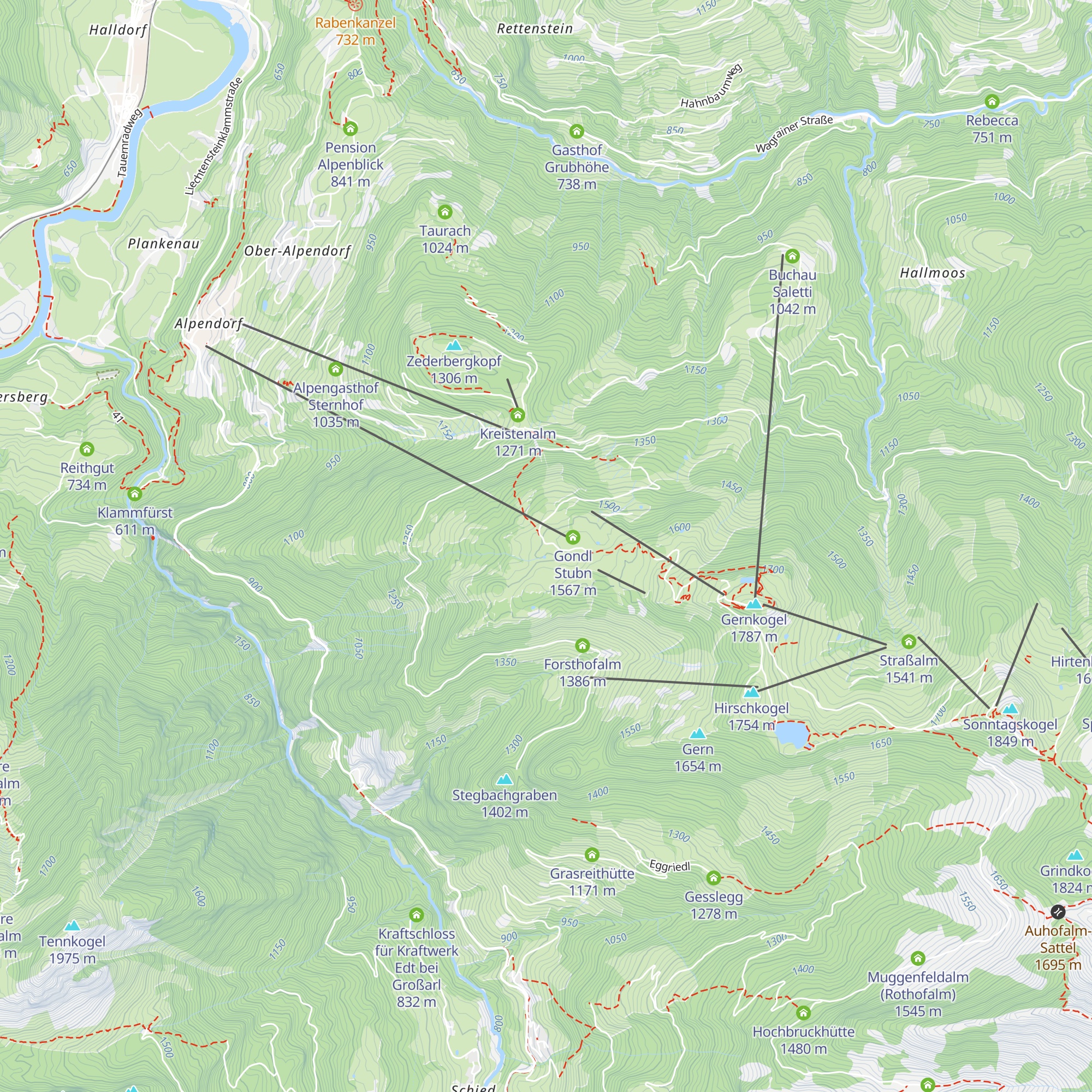 Obergaßalm map