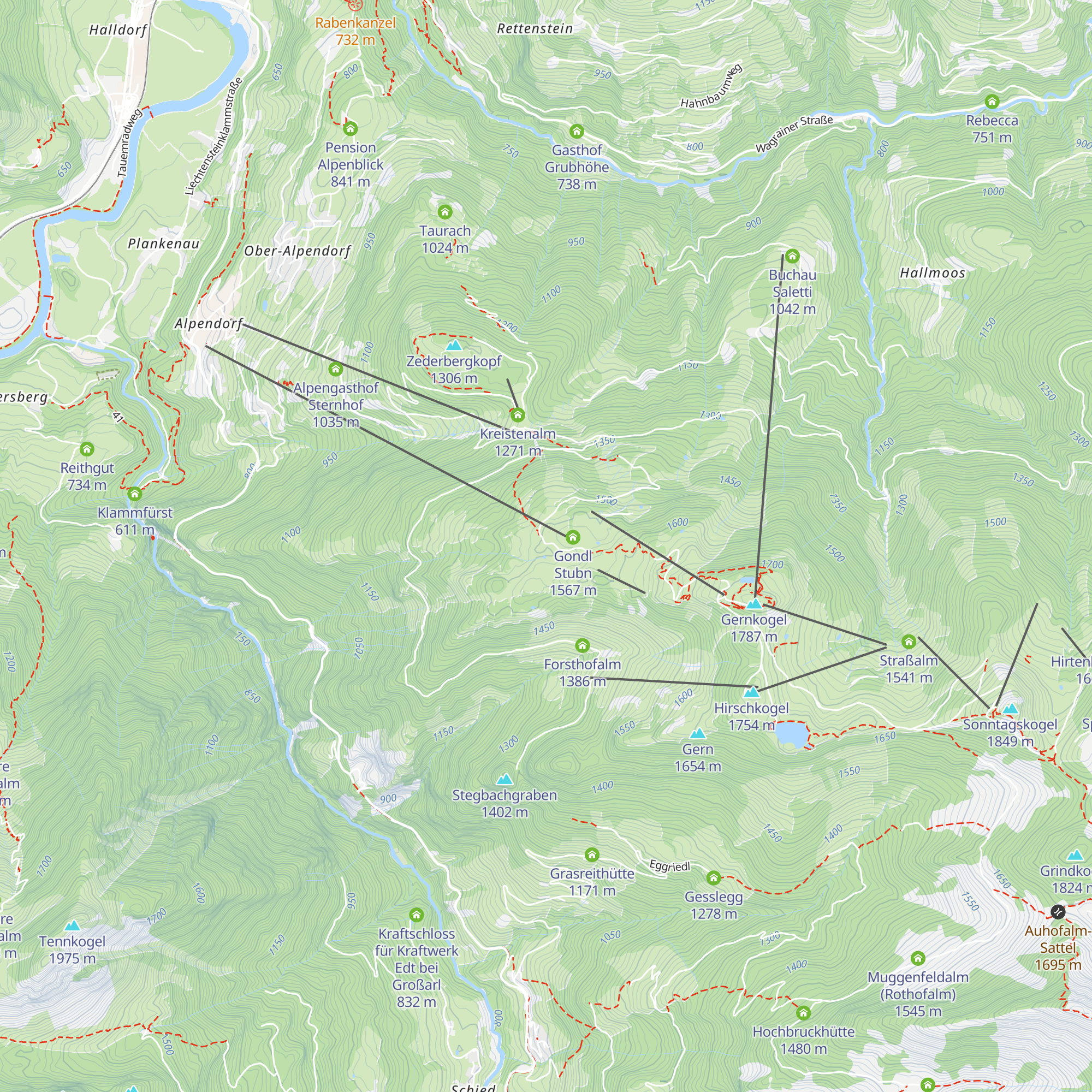 Obergaßalm map