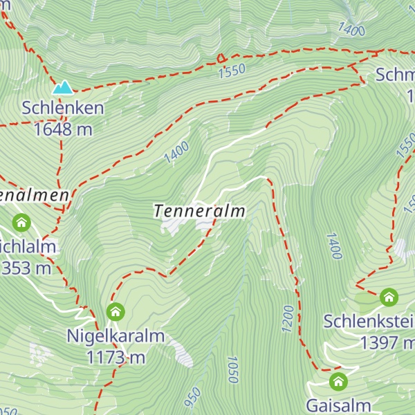 Map of Trattnerhütte - Tenneralm