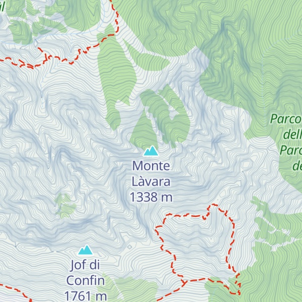 Map of Monte Làvara
