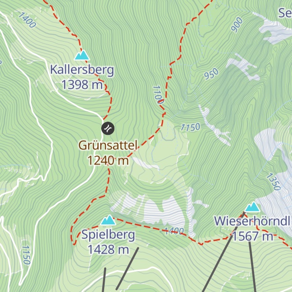 Map of Grünaualm