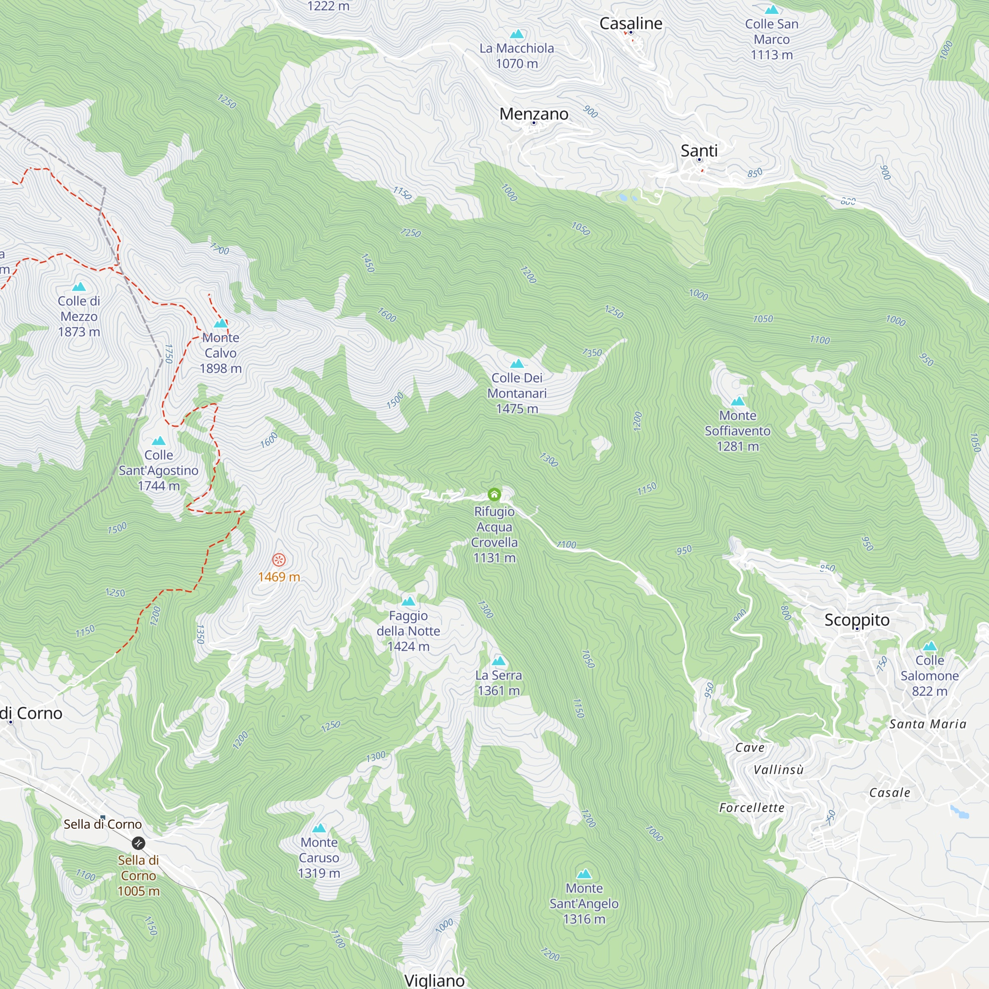 Rifugio Acqua Crovella map