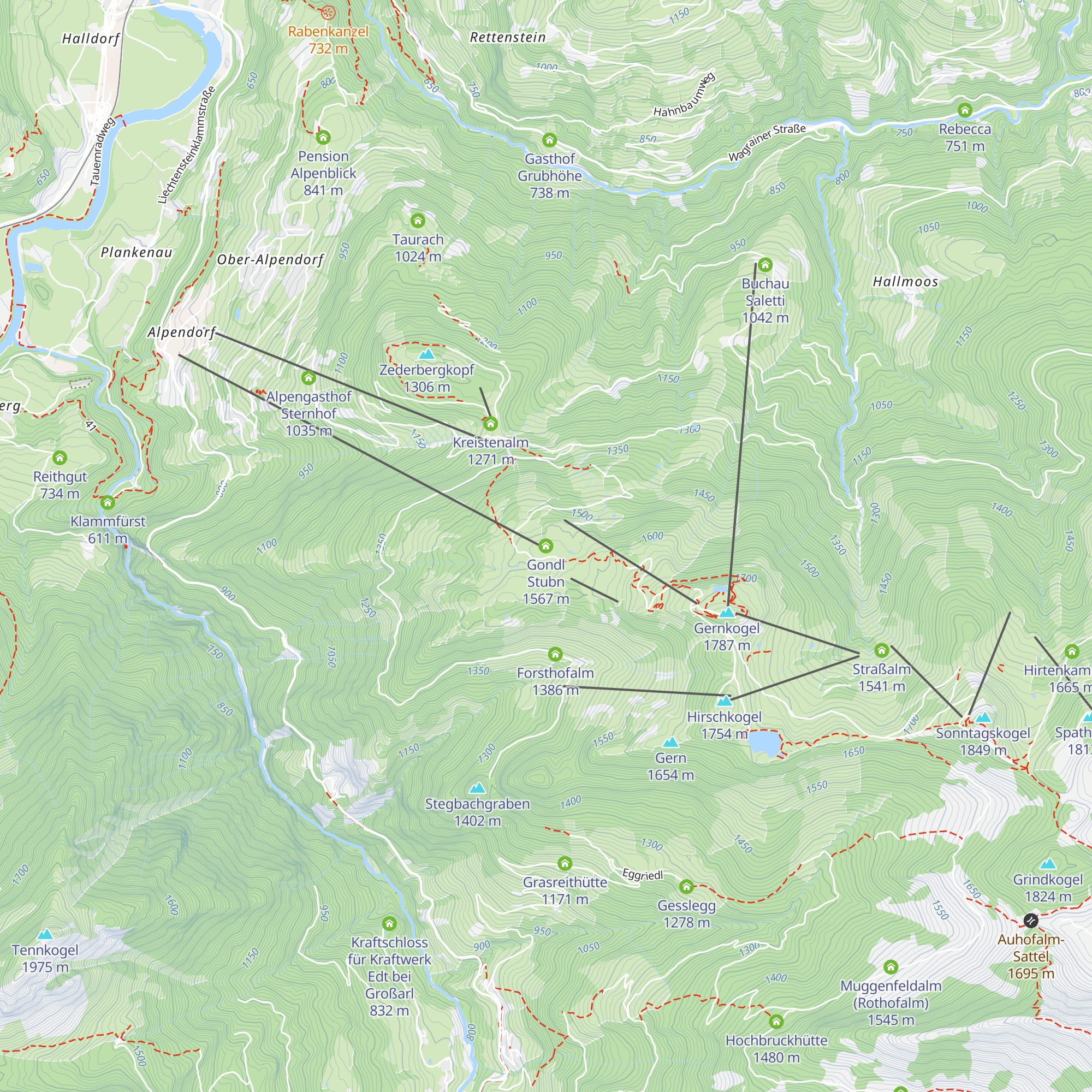 Gondl Stubn map