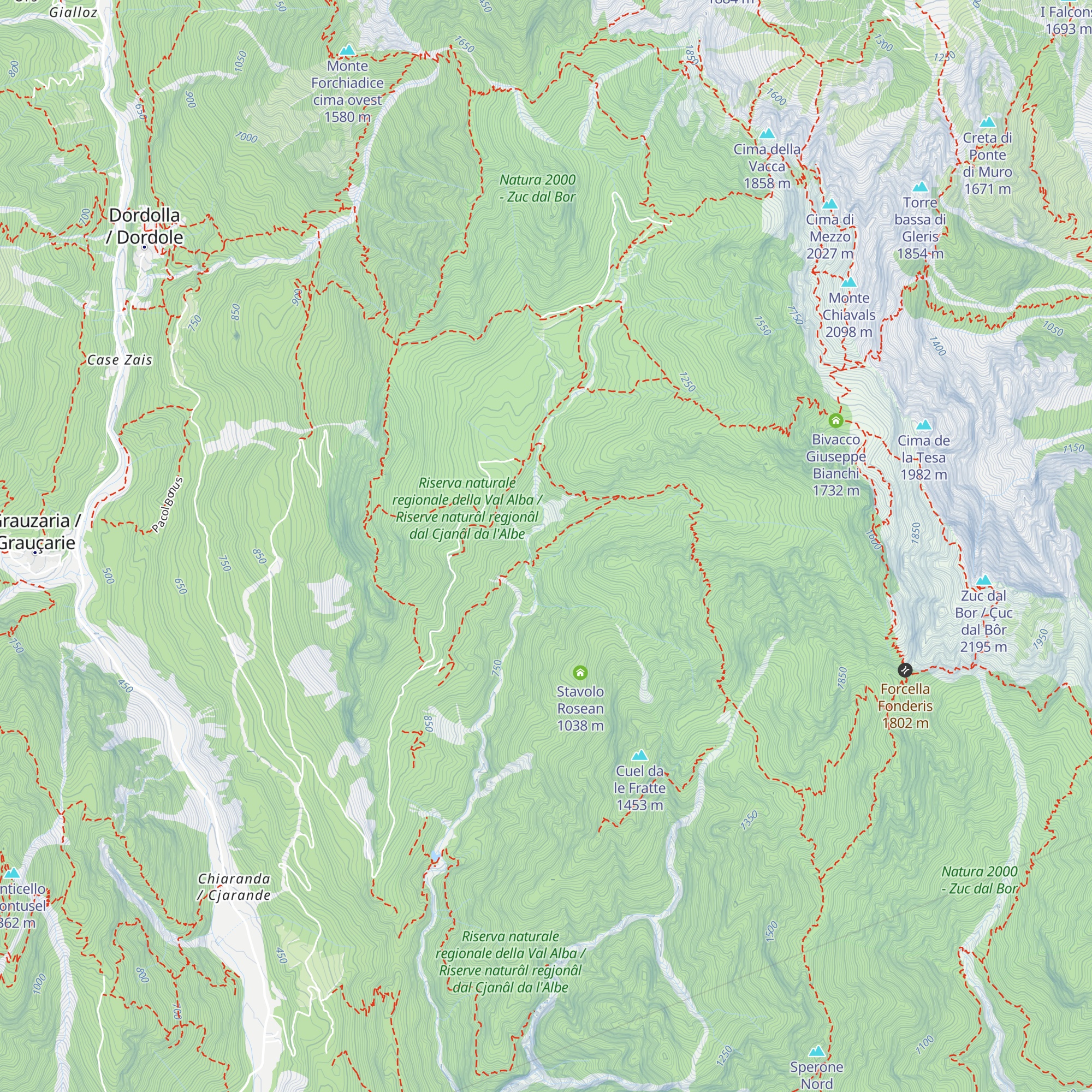 Stavolo del Cane map