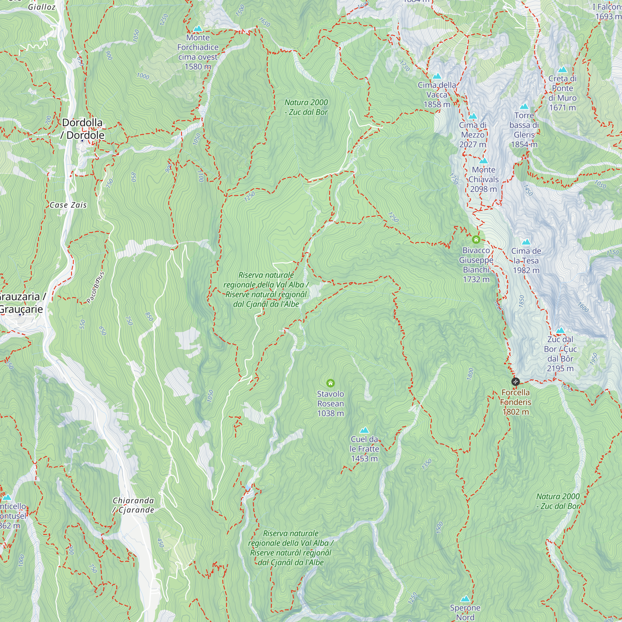 Stavolo del Cane map