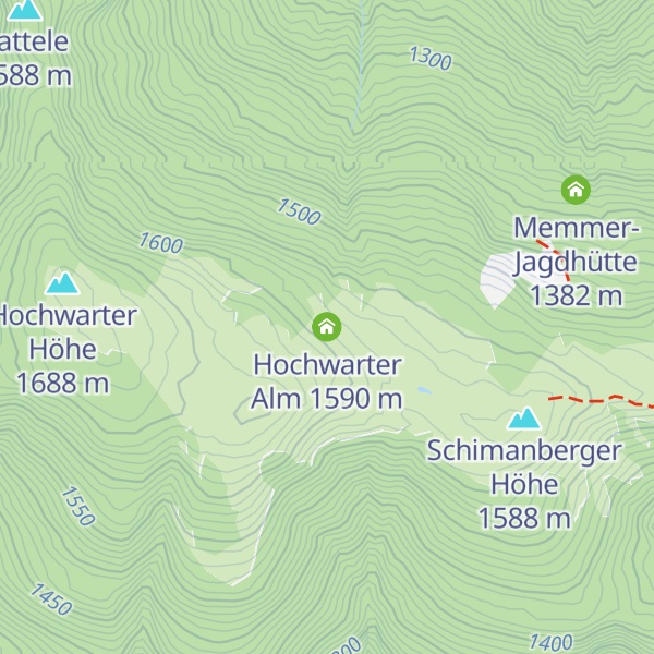Map of Hochwarter Alm