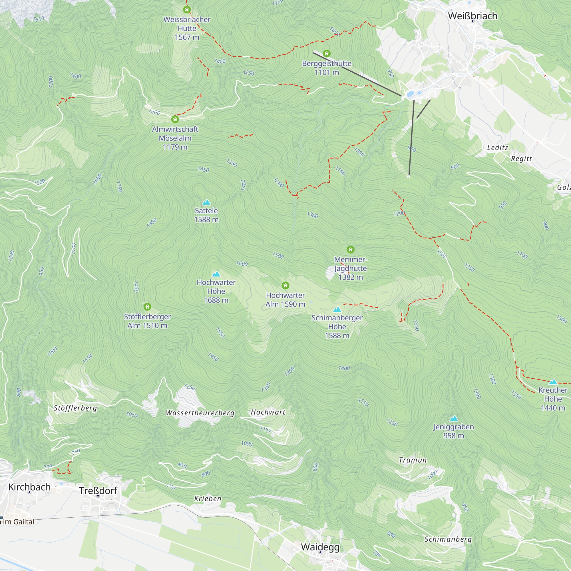 Hochwarter Alm map