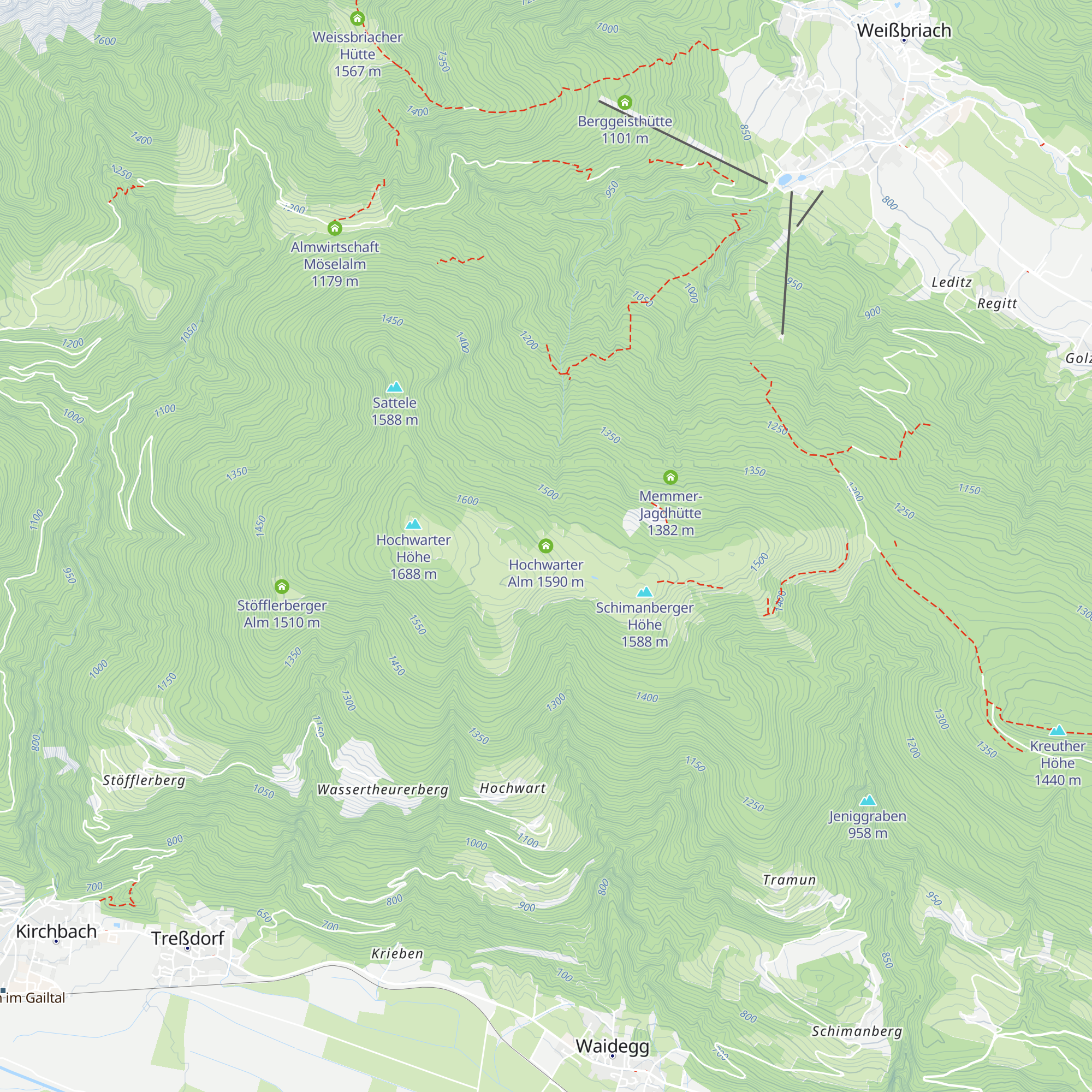 Hochwarter Alm map