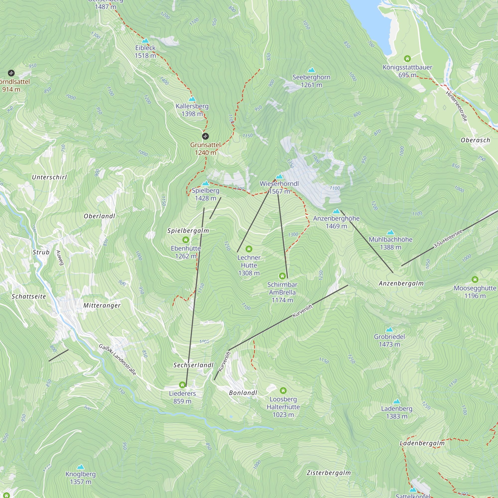 Lechner Hütte map
