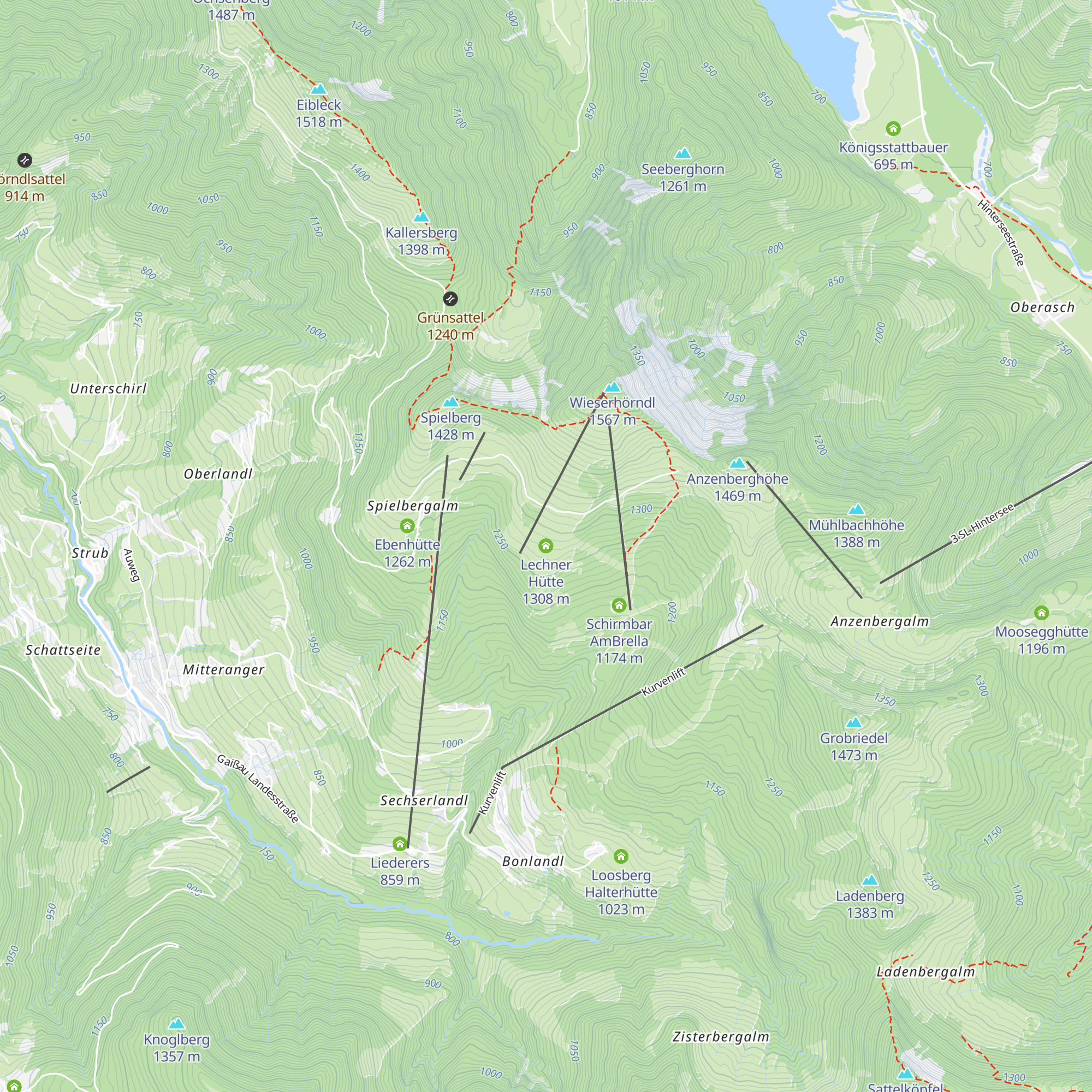Lechner Hütte map