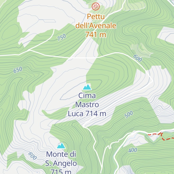 Map of Cima Mastro Luca