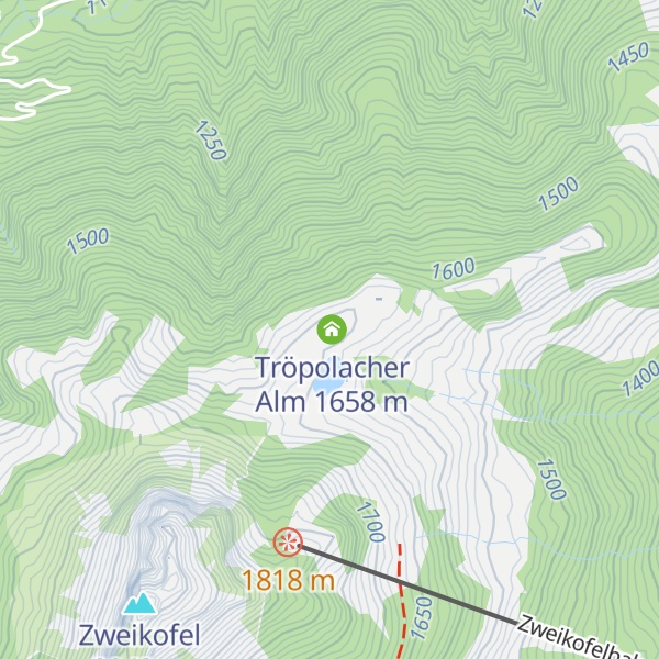Map of Troppolacher Alm
