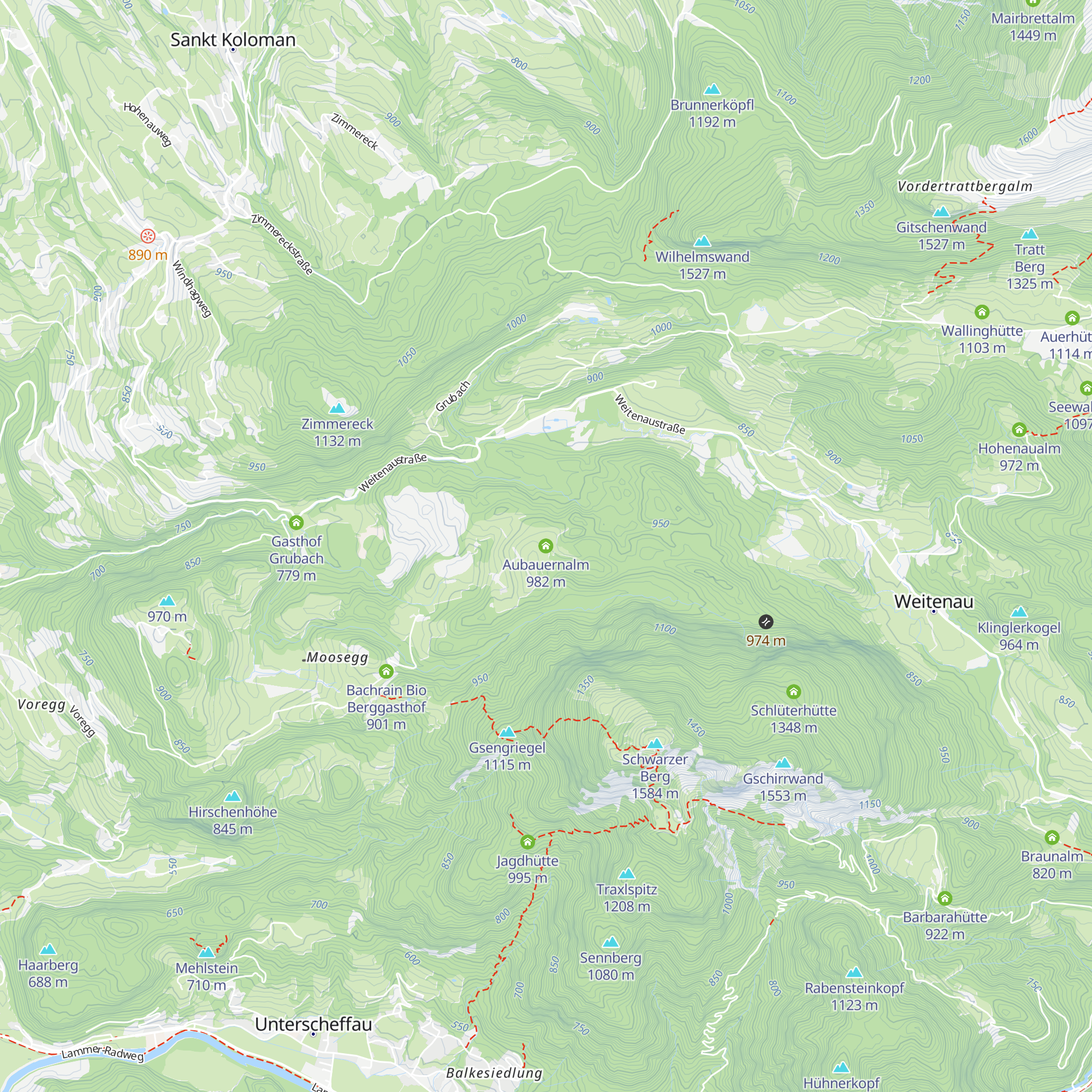 Aubauernalm map