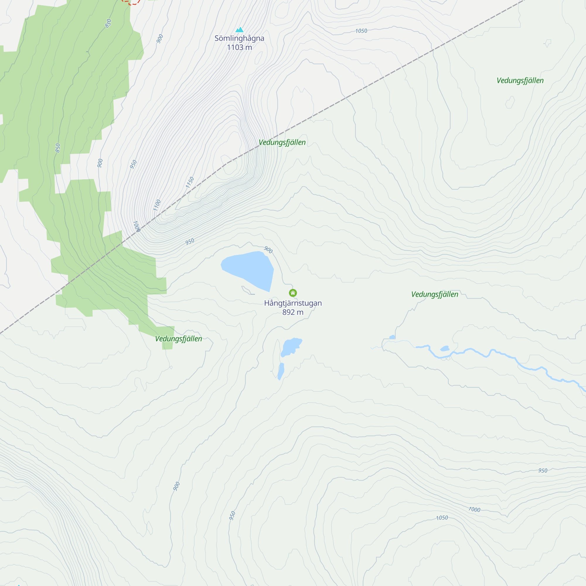 Hångtjärnstugan map