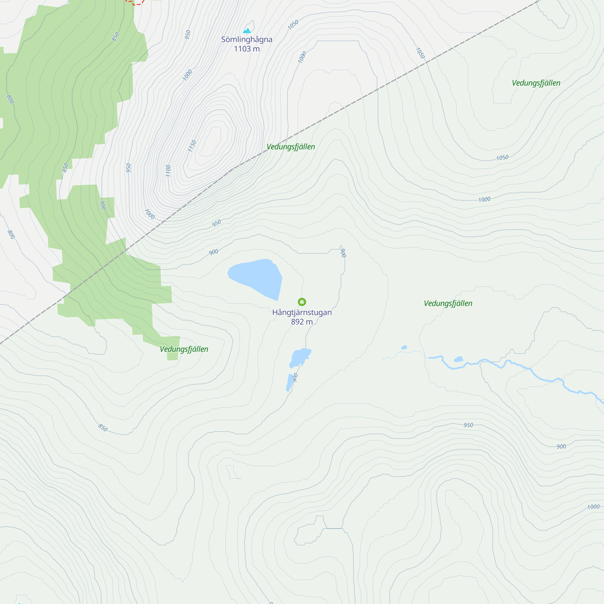 Hångtjärnstugan map