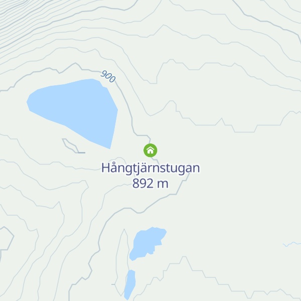 Map of Hångtjärnstugan