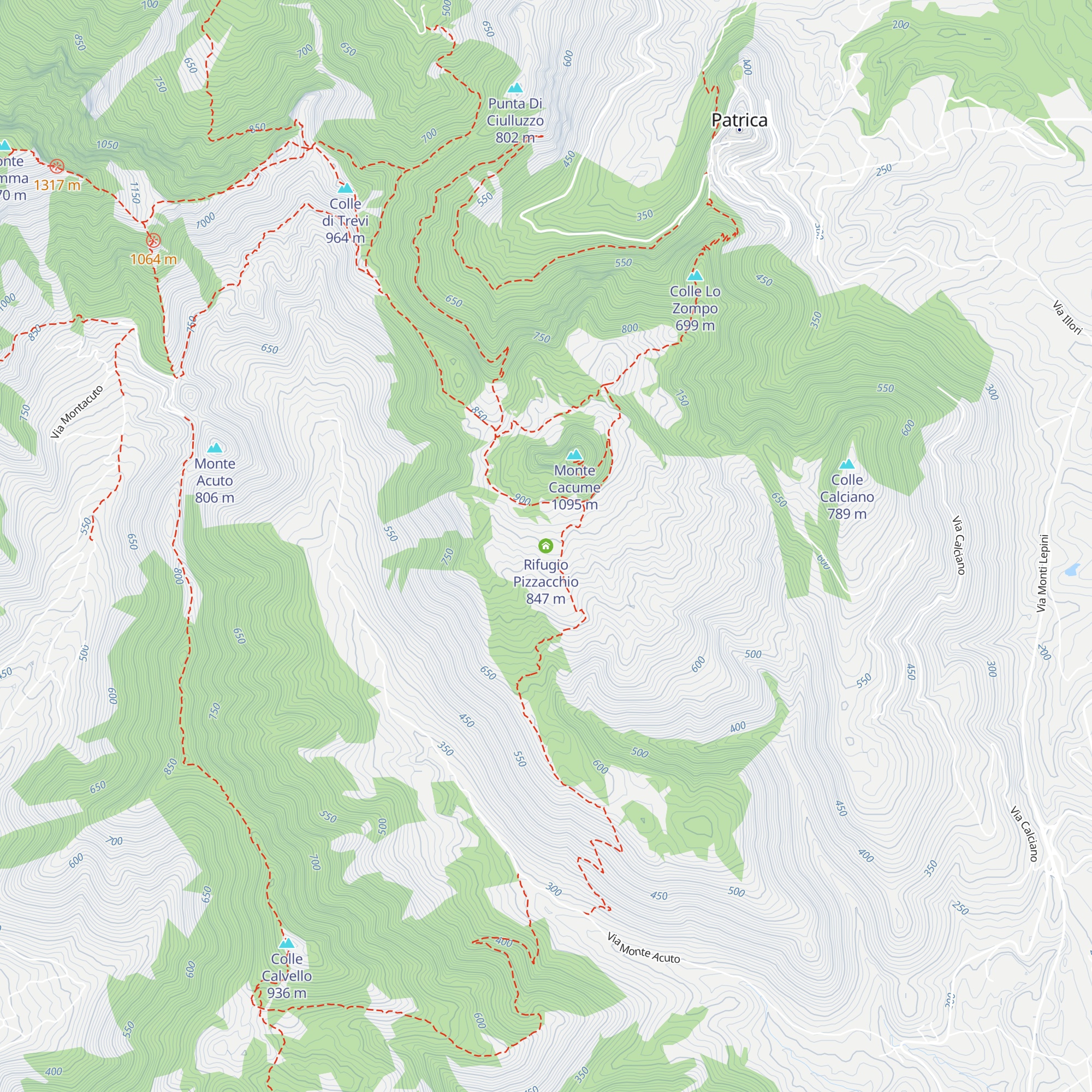 Rifugio Pizzacchio map