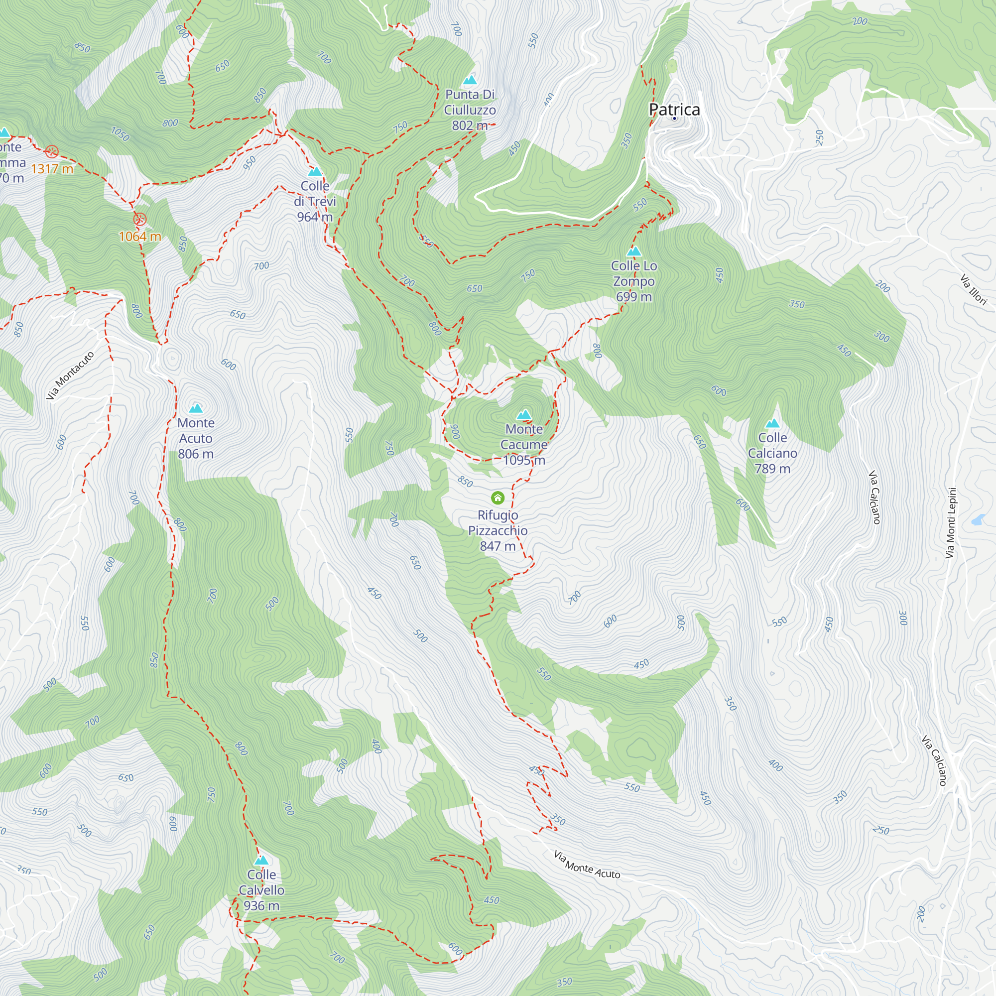 Rifugio Pizzacchio map