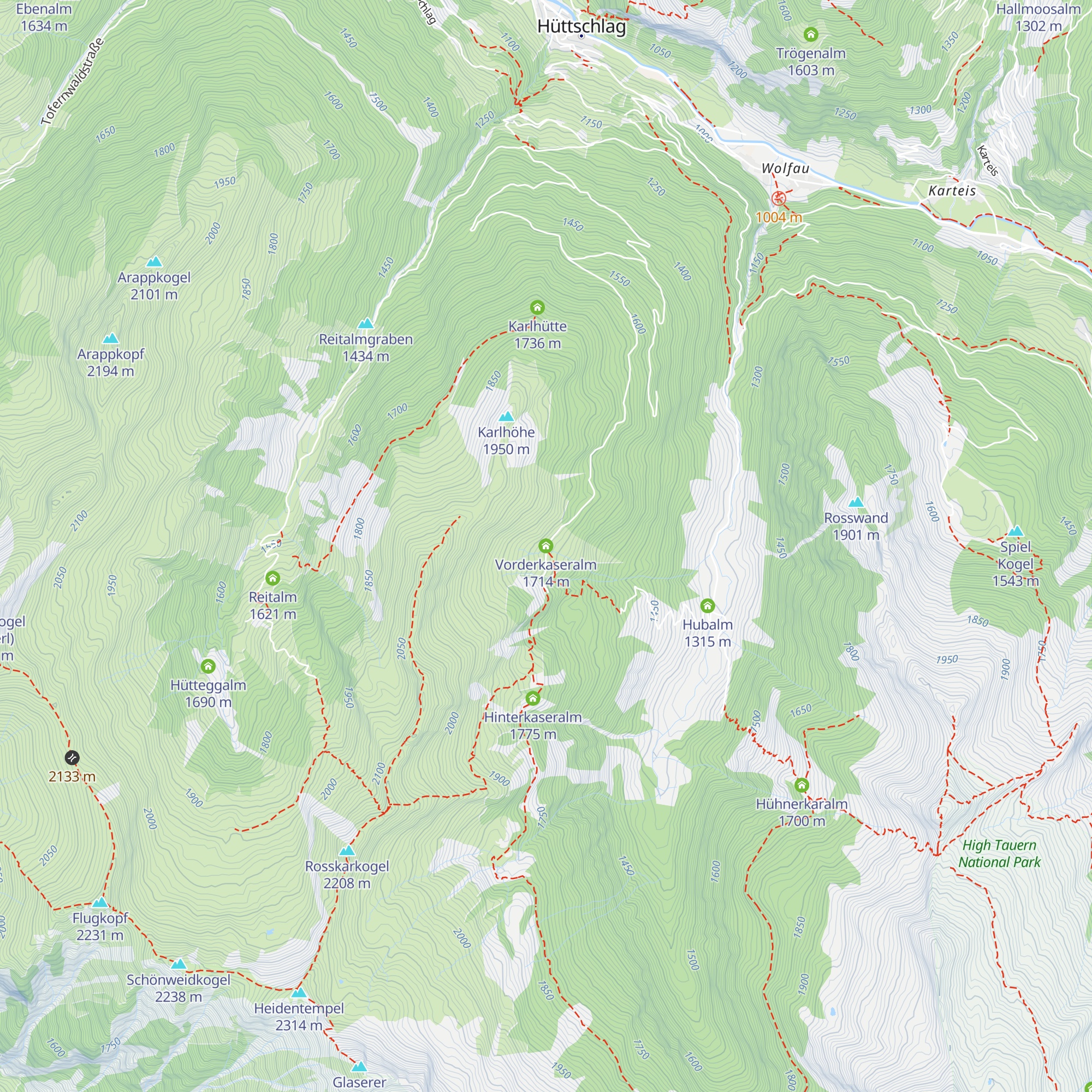 Vorderkaseralm map