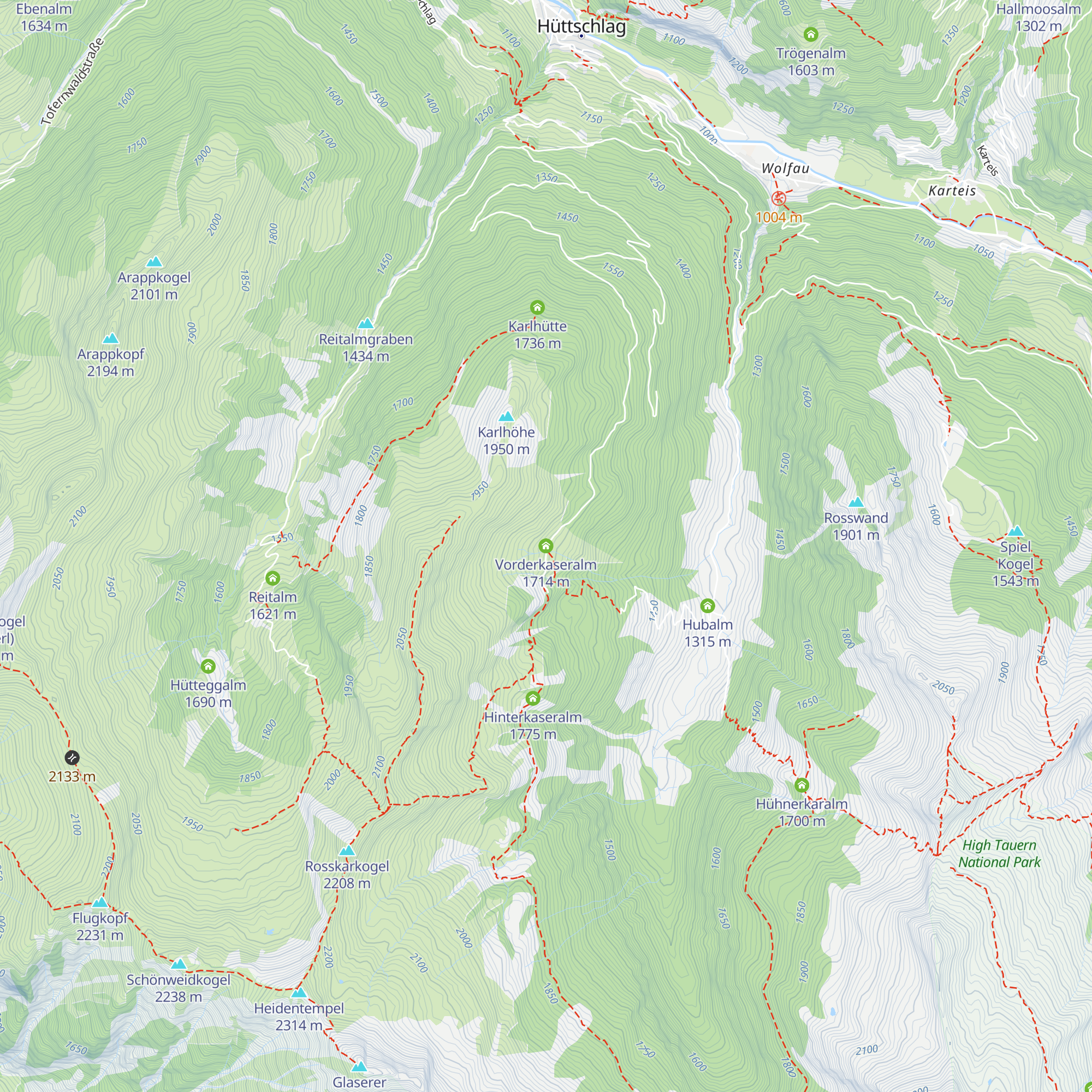 Vorderkaseralm map