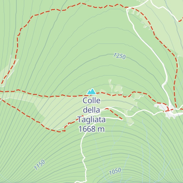Map of Colle della Tagliata