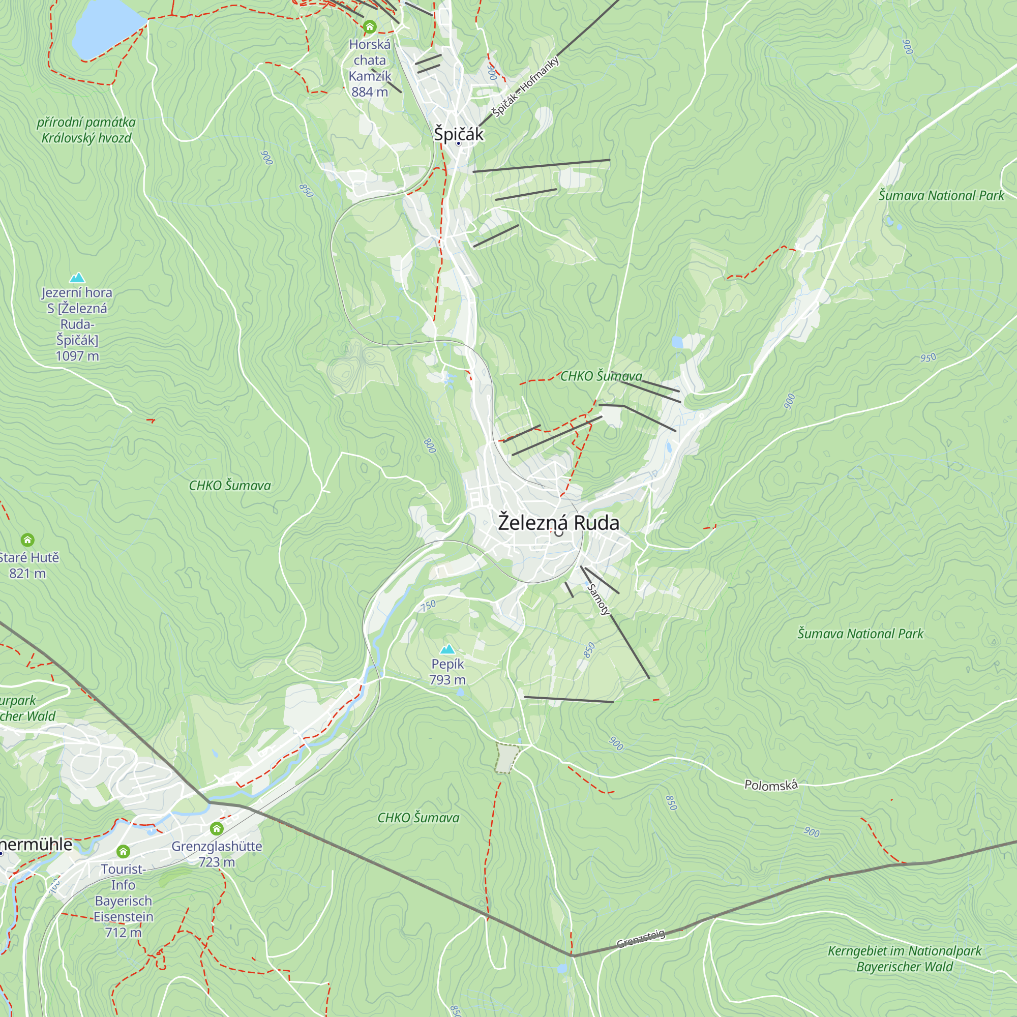Informační turistické centrum Železná Ruda map