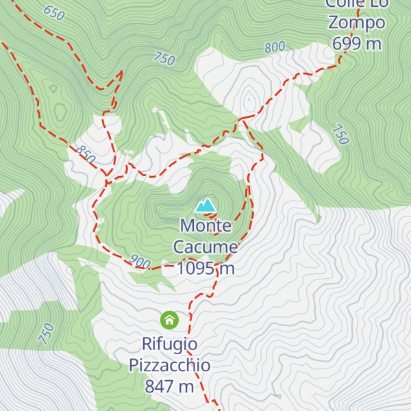 Map of Monte Cacume