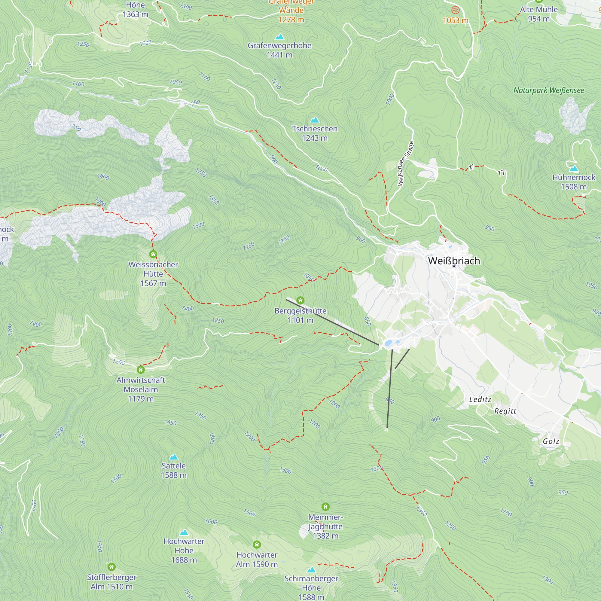 Berggeisthütte map