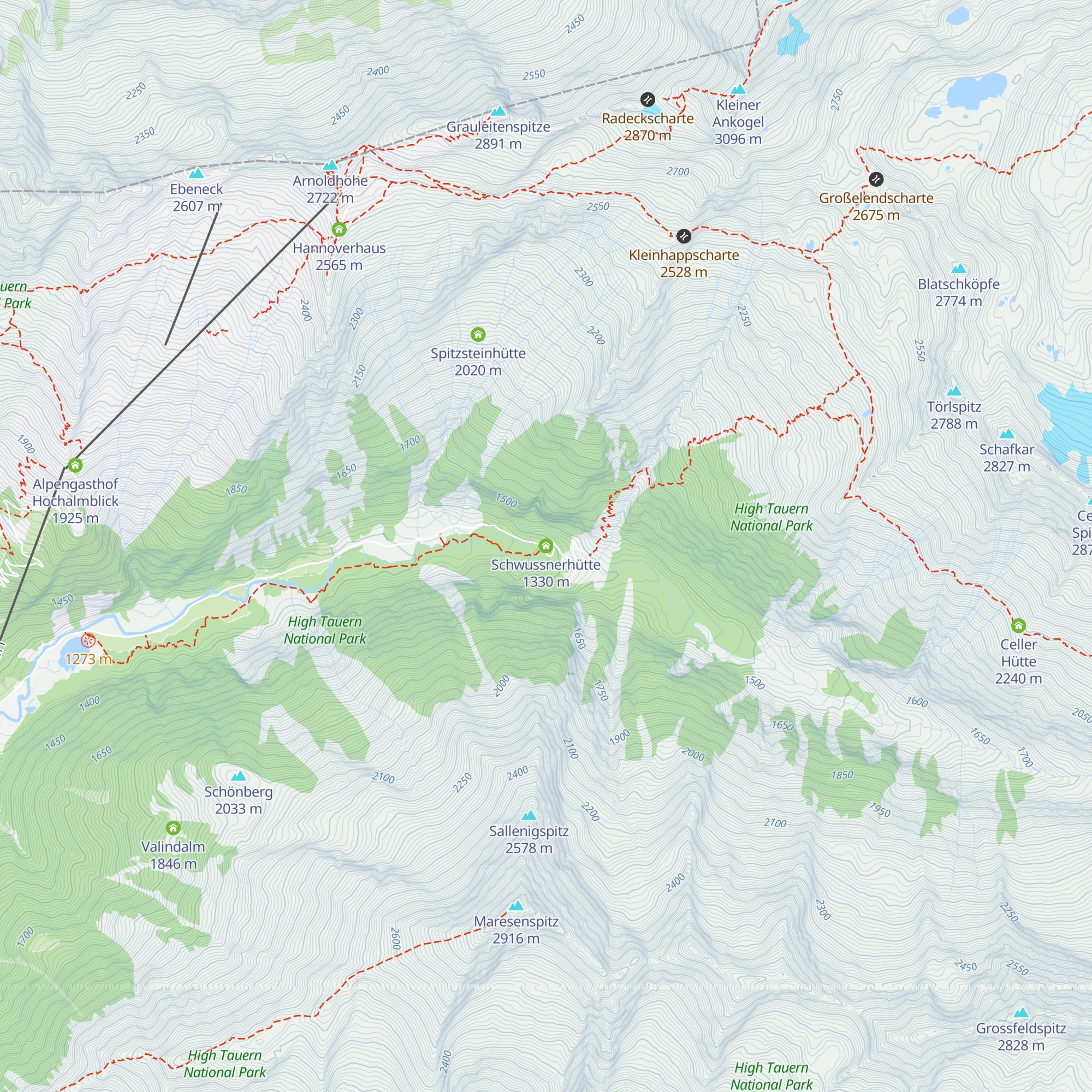 Schwussnerhütte map