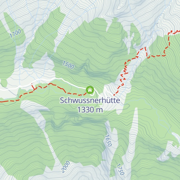 Map of Schwussnerhütte