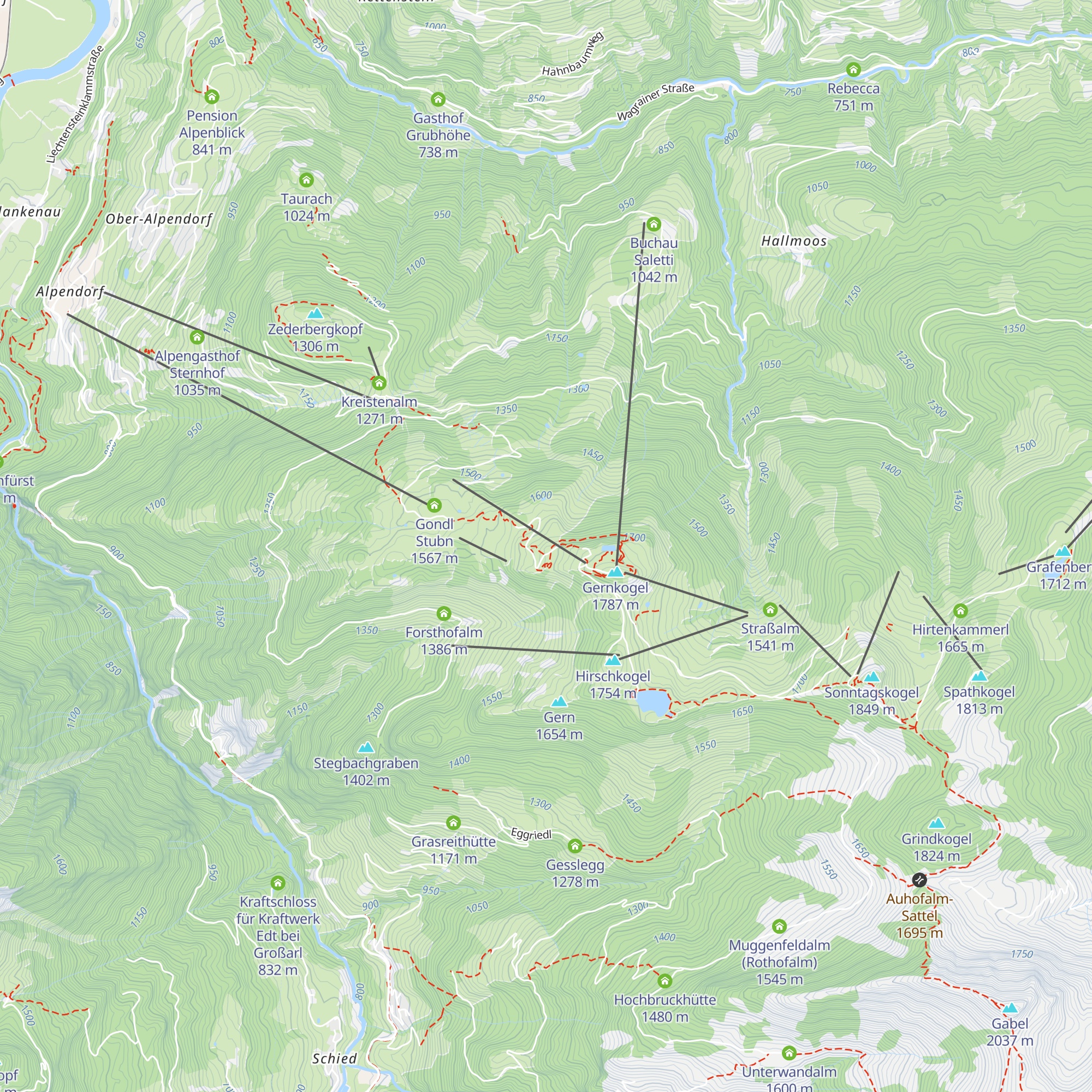 Buchauhütte map