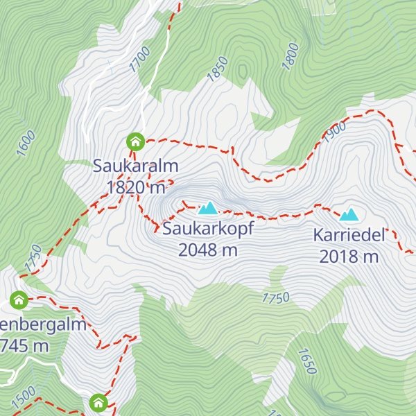 Map of Saukarkopf
