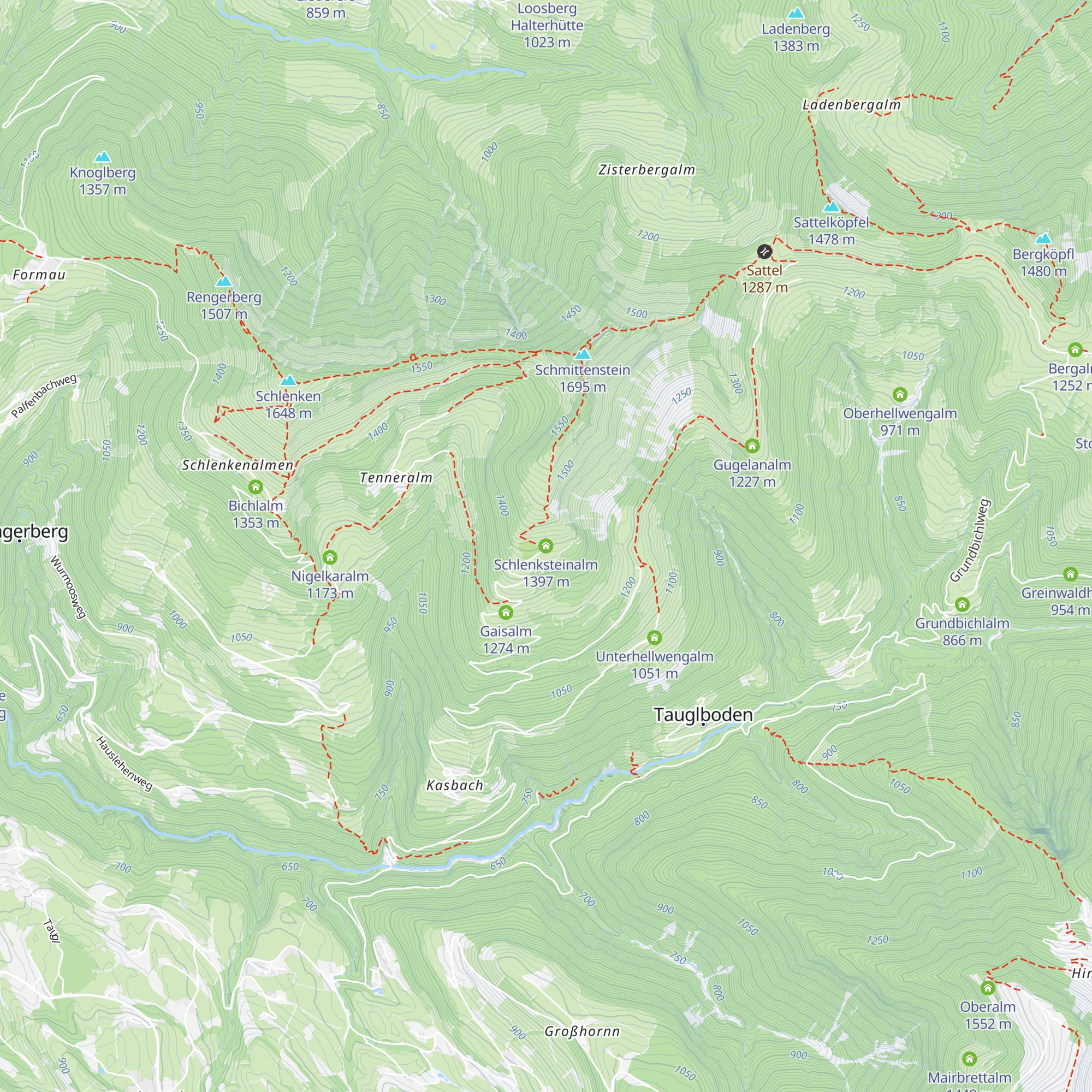 Schlenksteinalm map