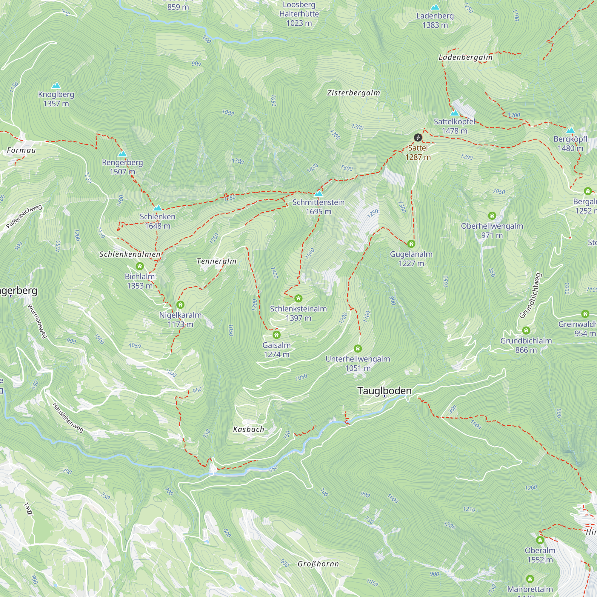 Schlenksteinalm map