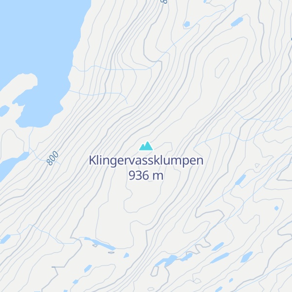 Map of Klingervassklumpen