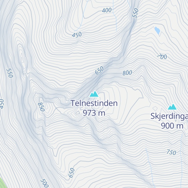 Map of Telnestinden