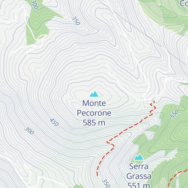 Map of Monte Pecorone